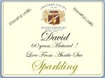 Bespoke Bacchus Wine Label